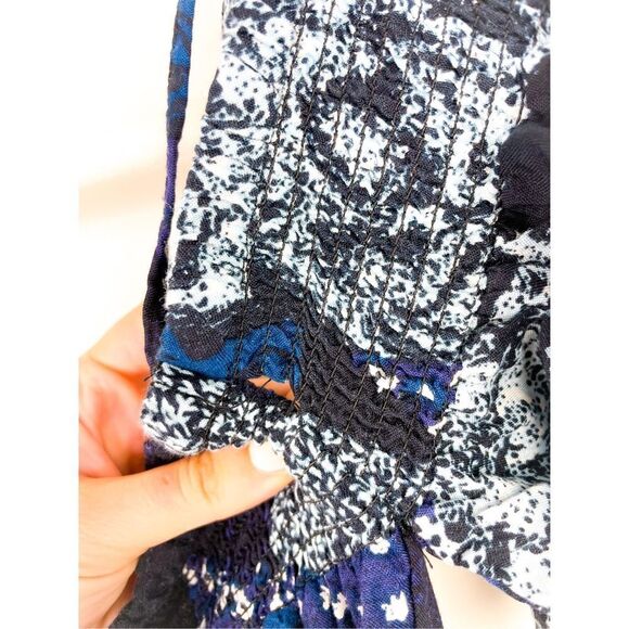 Earthbound Blue Patchwork Off the Shoulder Jumpsuit‎ Size M - Picture 5 of 12